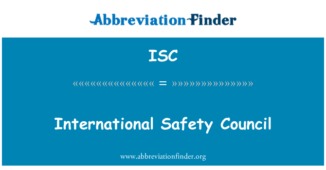 ISC: International Safety Council