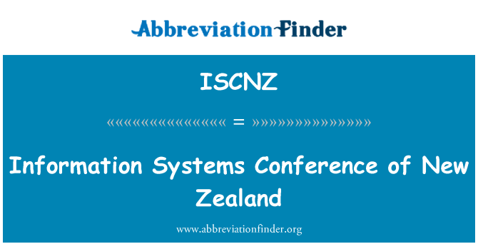 ISCNZ: Konference informační systémy z Nového Zélandu