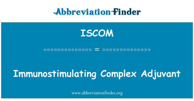 ISCOM: Konplèks Immunostimulating Adjuvant