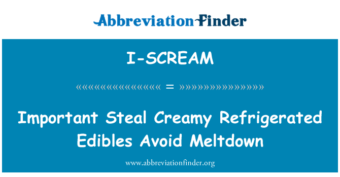I-SCREAM: Edibles imkessħa kulur jisraq importanti jevitaw Meltdown