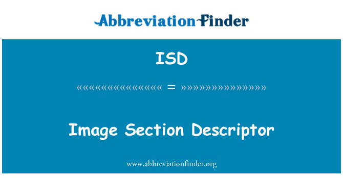 ISD: Attēla sekcijas deskriptors