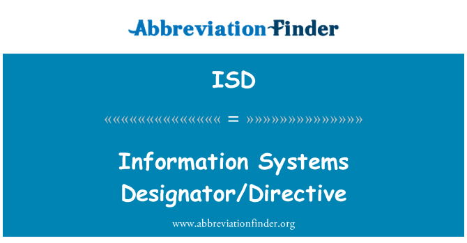 ISD: اطلاعات سیستم Designator و بخشنامه