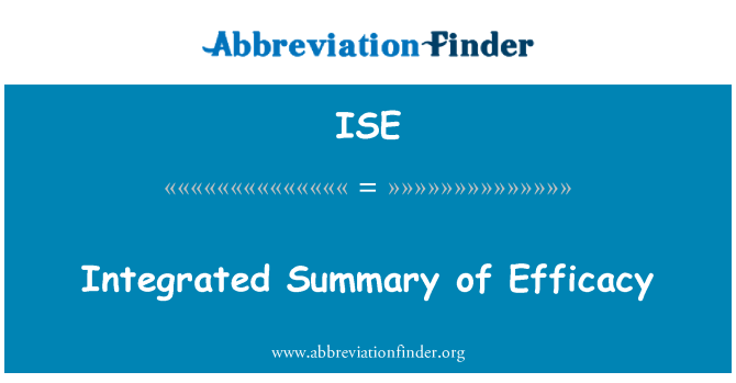 ISE: Riassunto integrato di efficacia