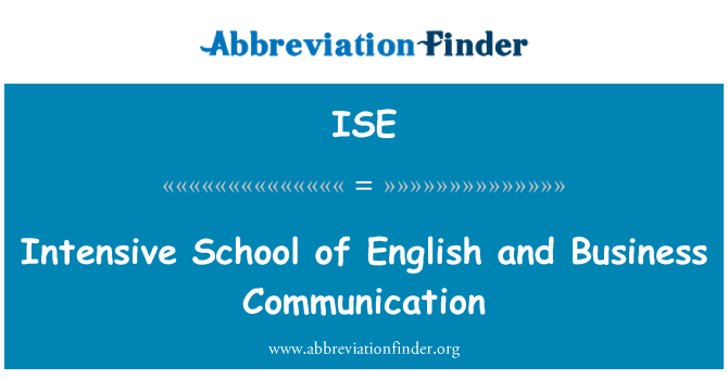 ISE: مدرسه زبان انگلیسی فشرده و ارتباطات کسب و کار