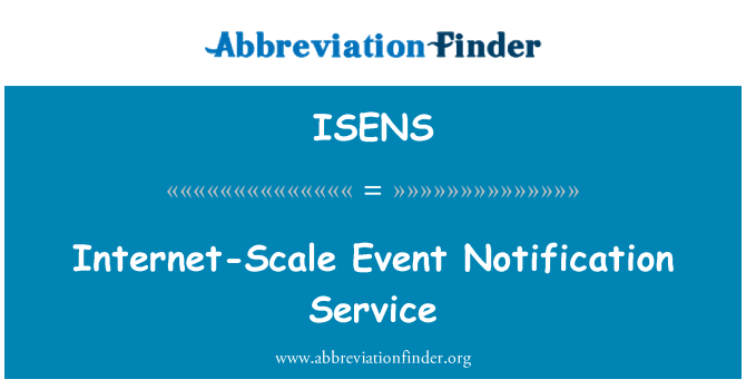 ISENS: Entènèt-mezi yo sèvi evènman Notifikasyon sèvis