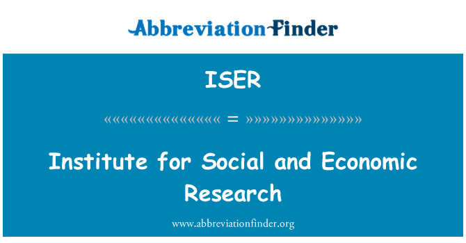 ISER: המכון למחקר חברתי וכלכלי