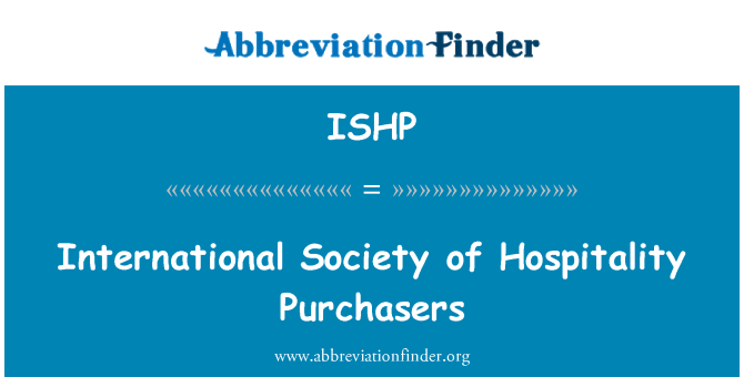 ISHP: Mednarodni družbi gostoljubnost kupcev