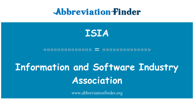 ISIA: התאחדות תעשיית תוכנה ומידע