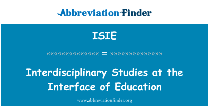 ISIE: 在介面上的教育的跨學科研究