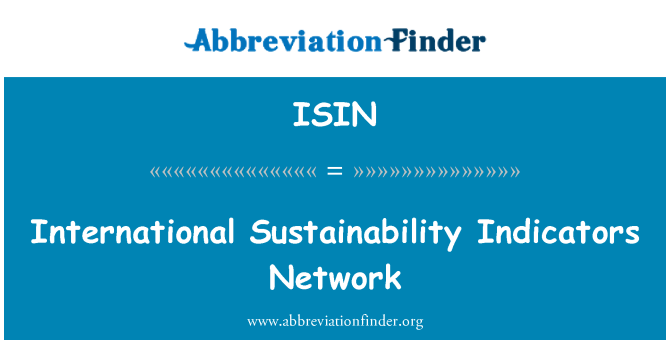 ISIN: International Sustainability Indicators Network