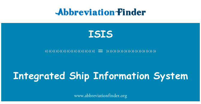ISIS: Integrated Ship Information System