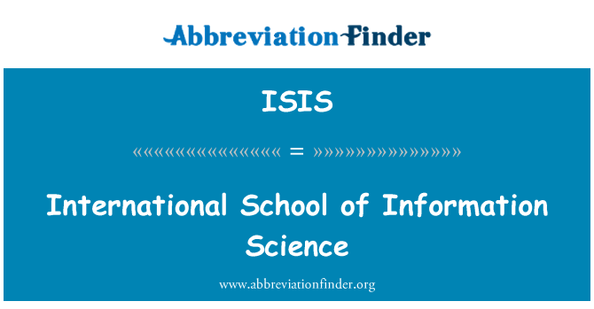 ISIS: Infoteaduse International School