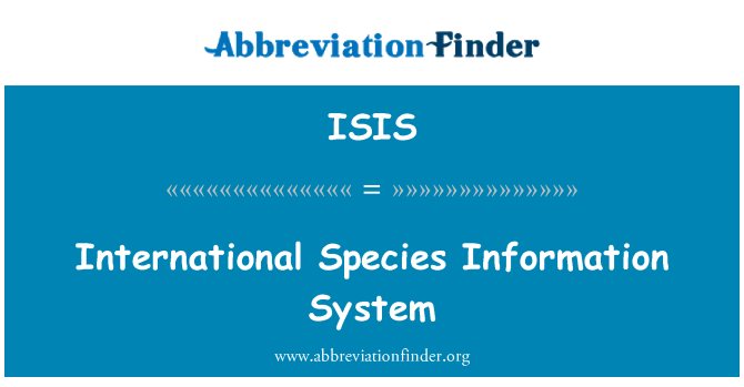 ISIS: Sistema de información de especies internacionales