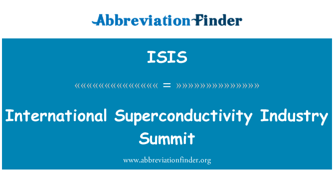 ISIS: Summit endistri Superconductivity entènasyonal