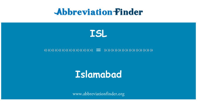ISL: Islamabad