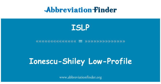 ISLP: 庫 Shiley 低調