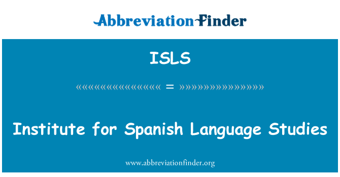 ISLS: 西班牙语言研究所
