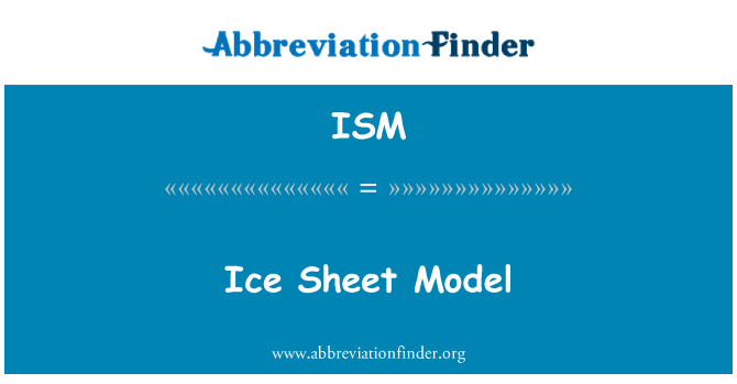 ISM: Modelo de folha de gelo