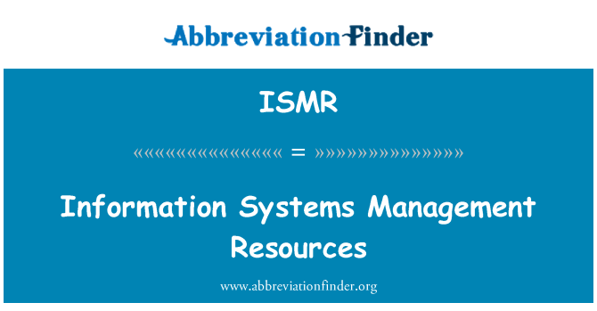 ISMR: Sistèm enfòmasyon Jesyon Resous