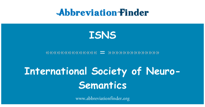 ISNS: Rahvusvahelises infoühiskonna Neuro-semantika