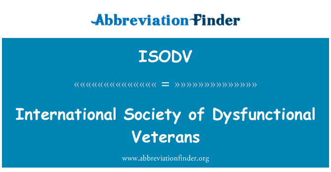 ISODV: International Society on huonosti veteraanit