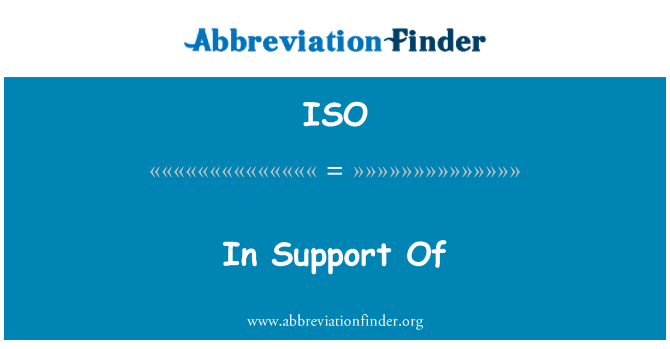 ISO: Support de