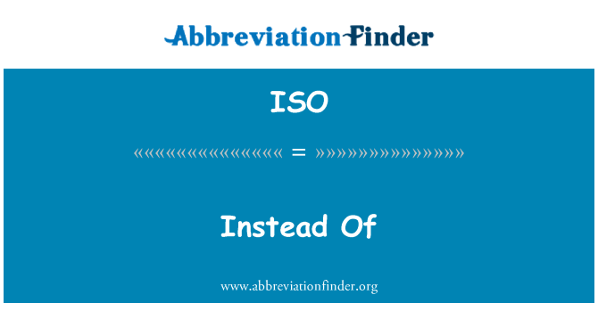 ISO: แทนที่