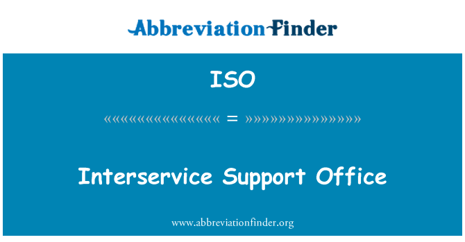 ISO: สำนักงานสนับสนุน interservice