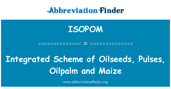 ISOPOM: Integriran sistem oljnice, stročnice, Oilpalm in koruze