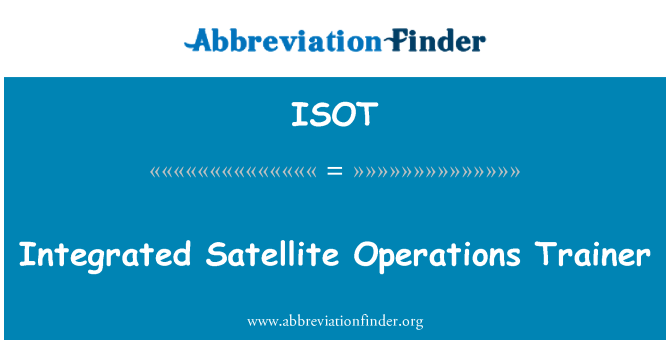 ISOT: Satellitare integrato operazioni Trainer
