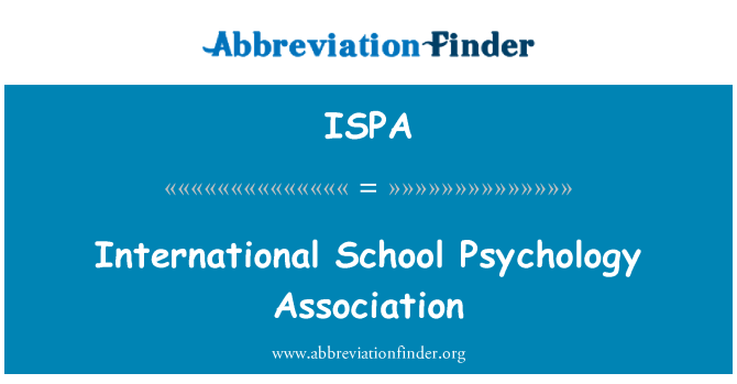 ISPA: International School Psychology Association