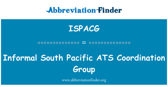 ISPACG: Informelle South Pacific ATS Koordinierungsgruppe