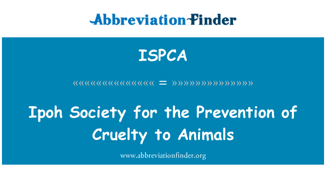 ISPCA: Ipoh società per la prevenzione della crudeltà verso gli animali