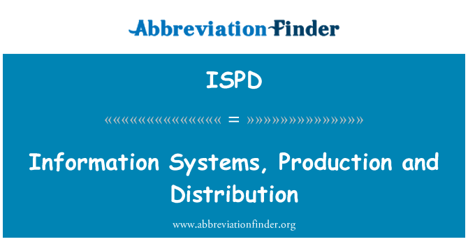 ISPD: Informační systémy, výroba a distribuce
