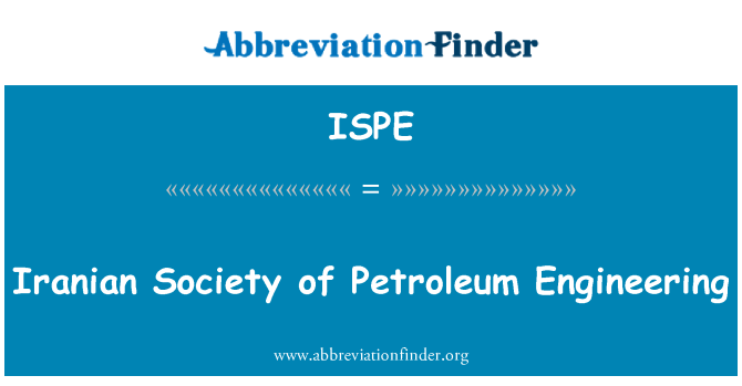 ISPE: Iranske Society of Petroleum Engineering