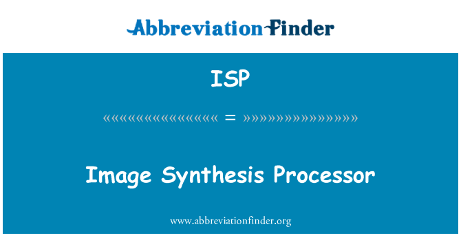 ISP: Billede syntese Processor