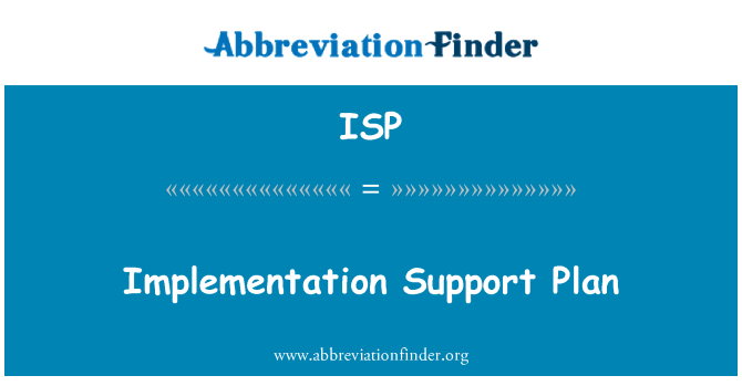 ISP: Støtte implementeringsplan