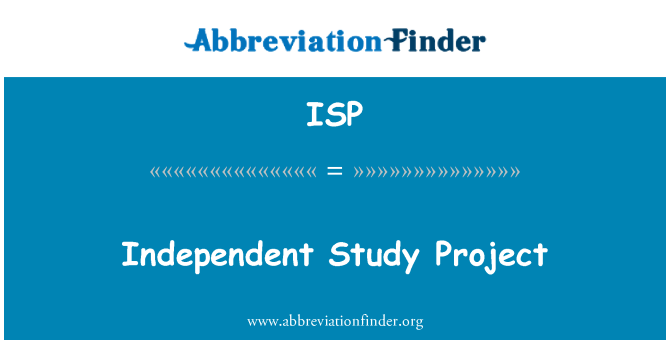 ISP: 獨立研究專案