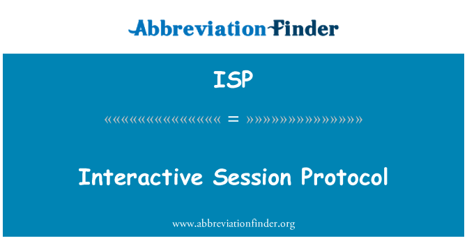 ISP: Protocolo de sesión interactiva