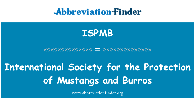 ISPMB: Sociedad Internacional para la protección de los Mustangs y Burros