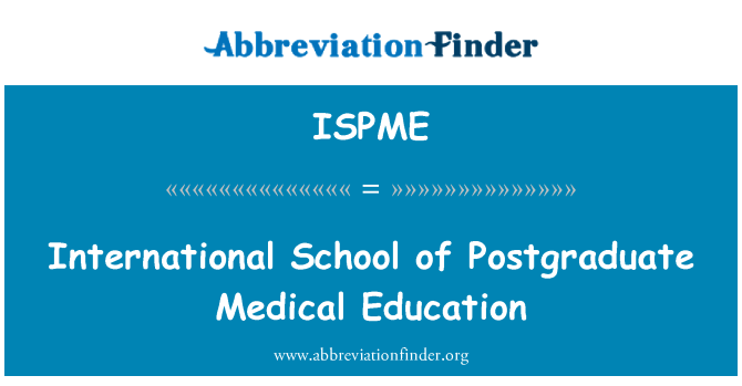 ISPME: International School for Postgraduate medicinstudier