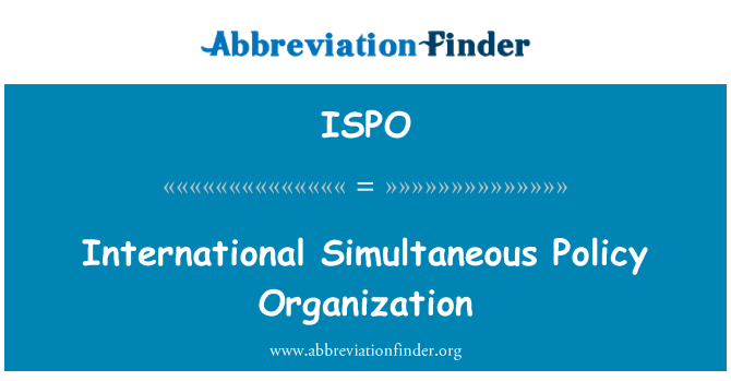 ISPO: Organizzazzjoni politika simultanju internazzjonali
