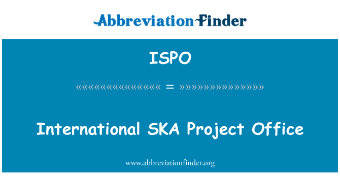 ISPO: Mezinárodní SKA projektové kanceláře