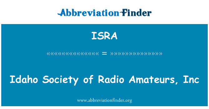 ISRA: 愛達荷州社會的無線電業餘愛好者公司