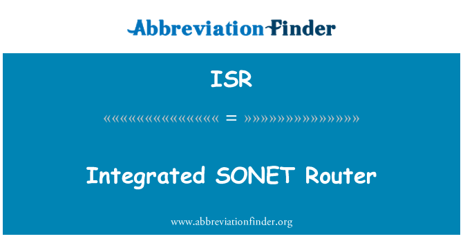 ISR: SONET integrati Router