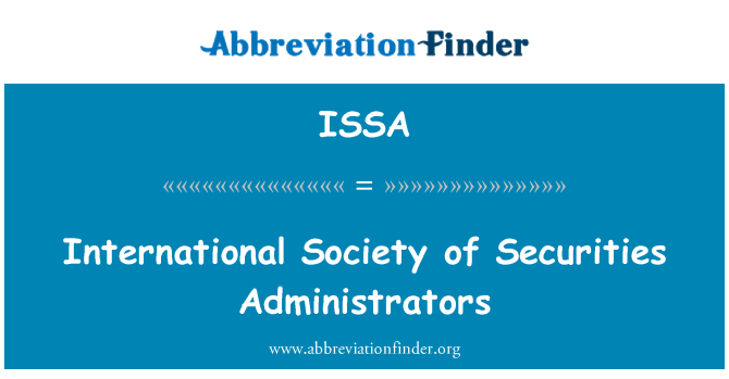 ISSA: Mezinárodní společnost pro cenné papíry Administrators
