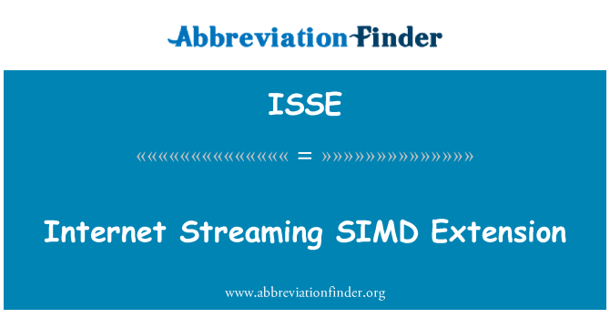 ISSE: Entènèt en SIMD ekstansyon