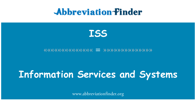 ISS: Informasjonstjenester og systemer