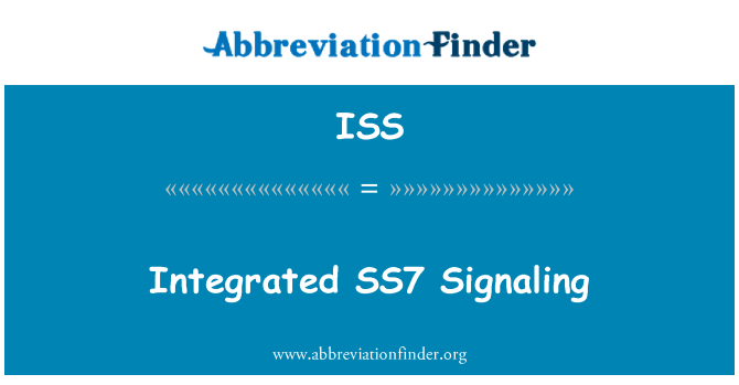 ISS: Integrované SS7 signalizace