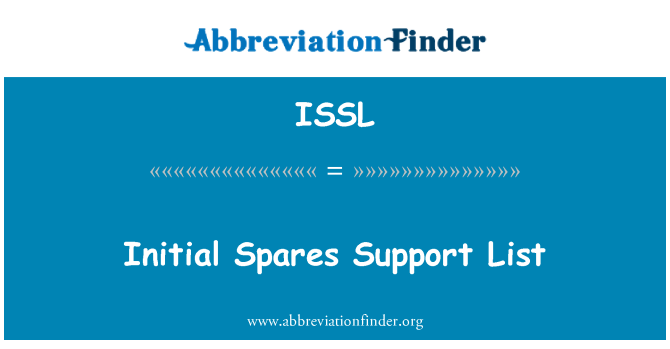 ISSL: Lis sipò rezèv inisyal